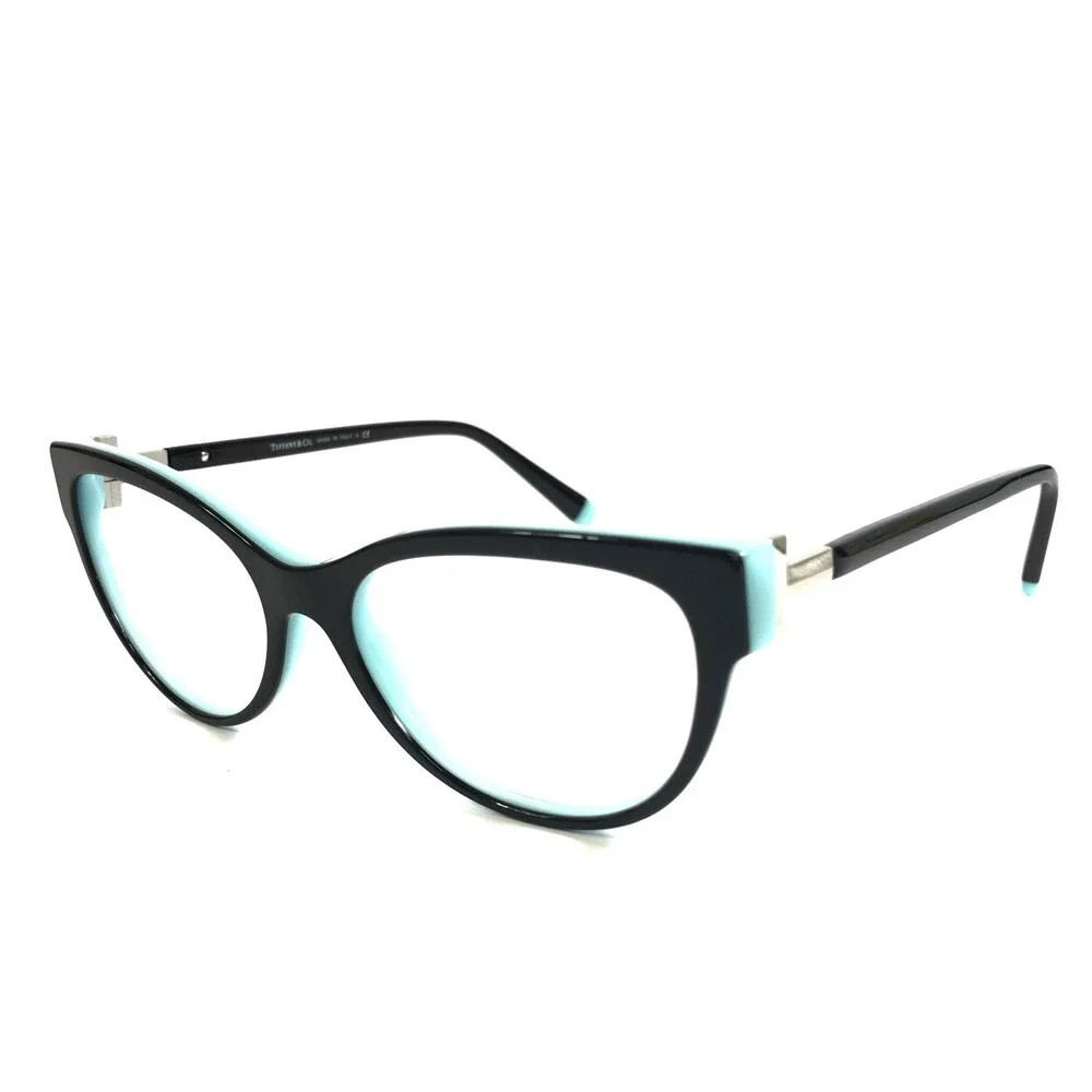 Tiffany & Co. Eyeglasses Frame TF2196 8055 Black on Blue Silver 52-16-140